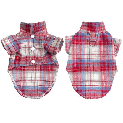 Classic Plaid Dog Shirt