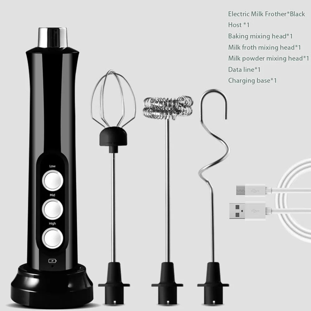 Handheld Coffee Foam Maker & Drink Mixer