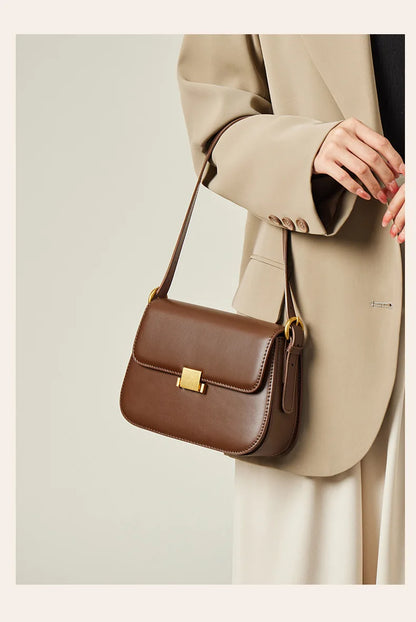 Vintage Leather Crossbody Handbag