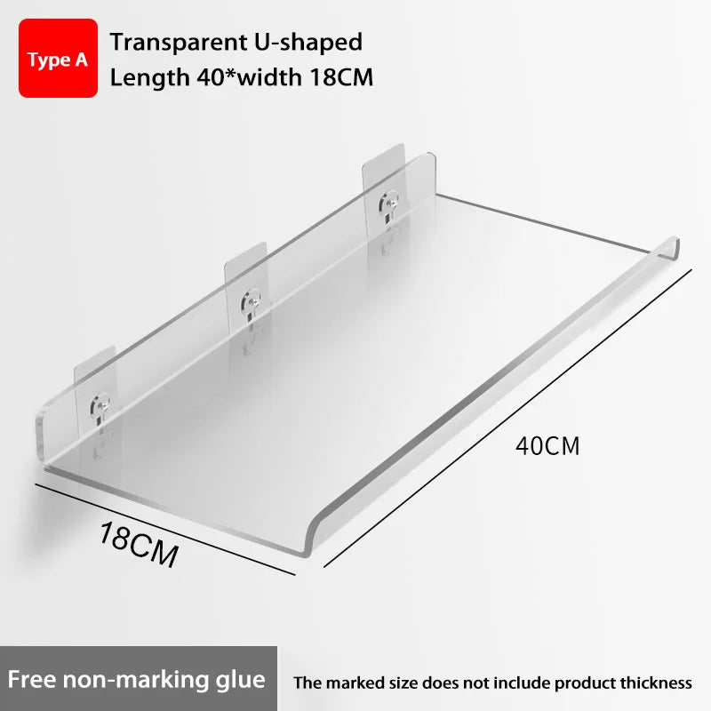 Wall-Mounted Acrylic Storage Rack