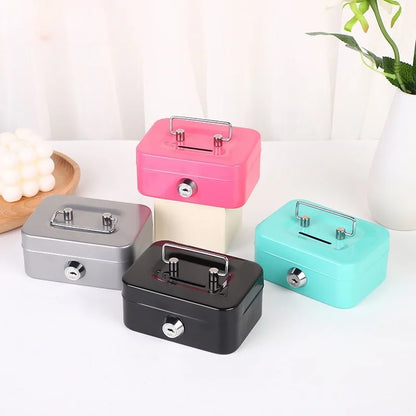 Portable Lockable Metal Cash Box