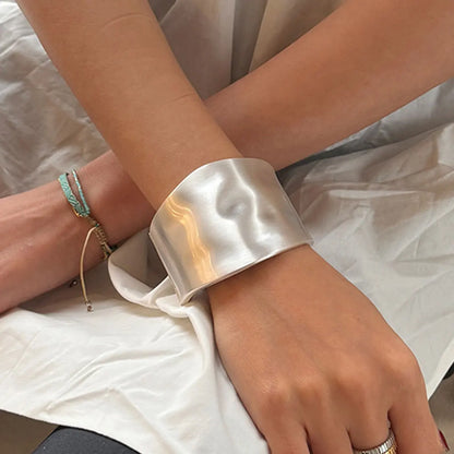 Punk Asymmetric Wide Bangle Bracelet