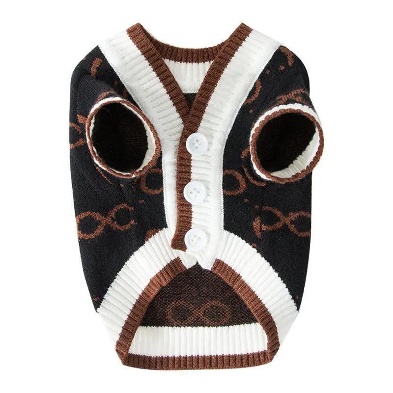 Knitted Cardigan Sweater for Small Dogs
