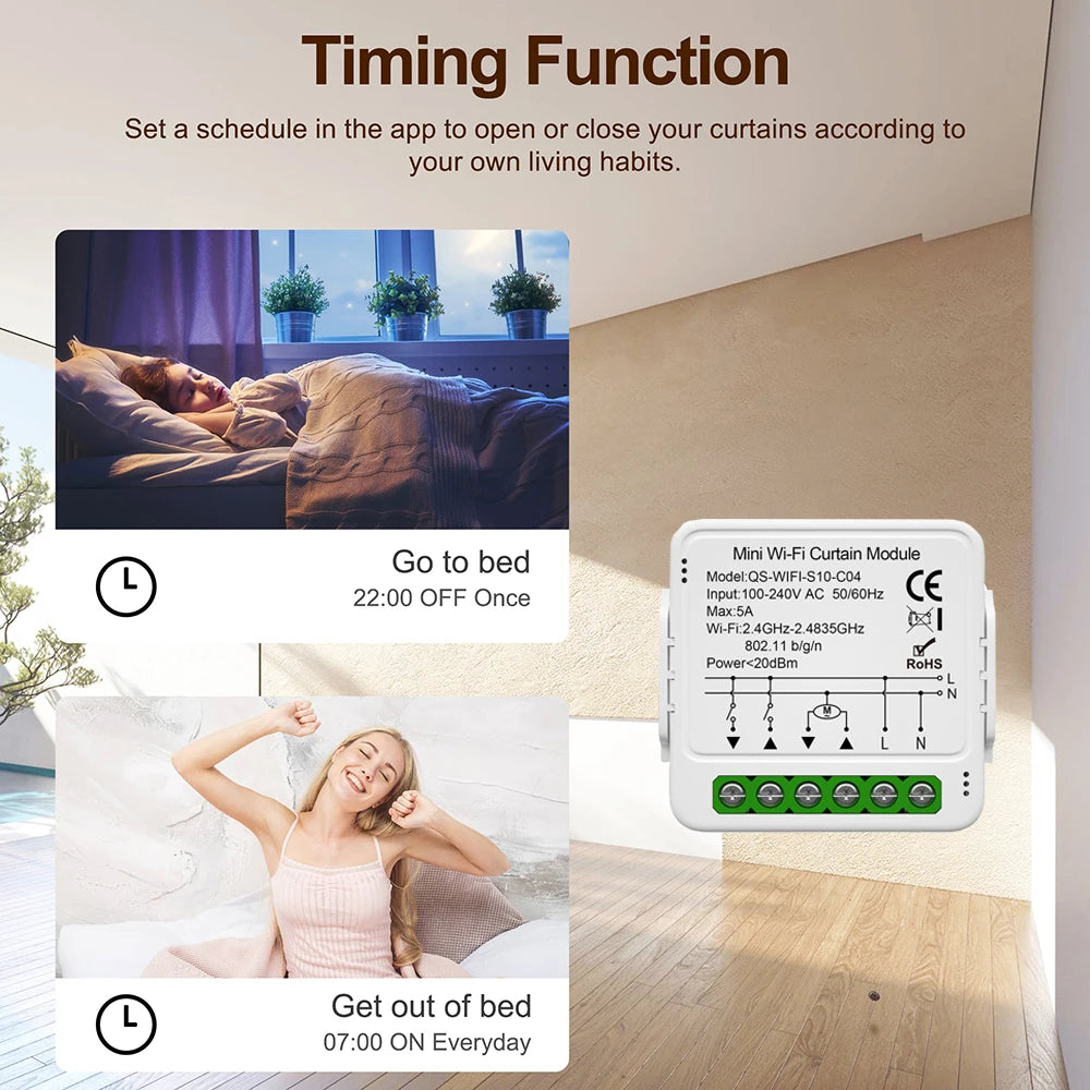 Tuya Smart WiFi & ZigBee Curtain Switch Module