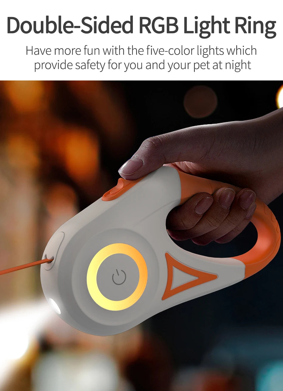 LED Retractable Dog Leash