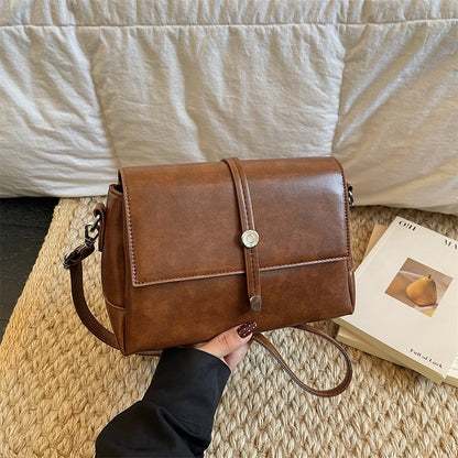 Vintage Flap Crossbody Satchel Bag
