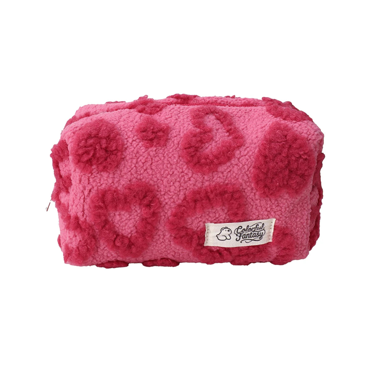 Cute Plush Heart-Shaped Pencil Case