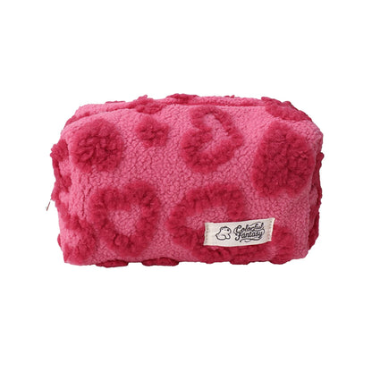 Cute Plush Heart-Shaped Pencil Case