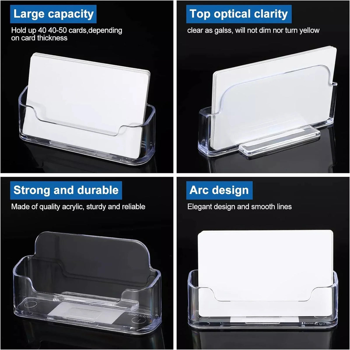 Clear Acrylic Business Card Holders for Desk