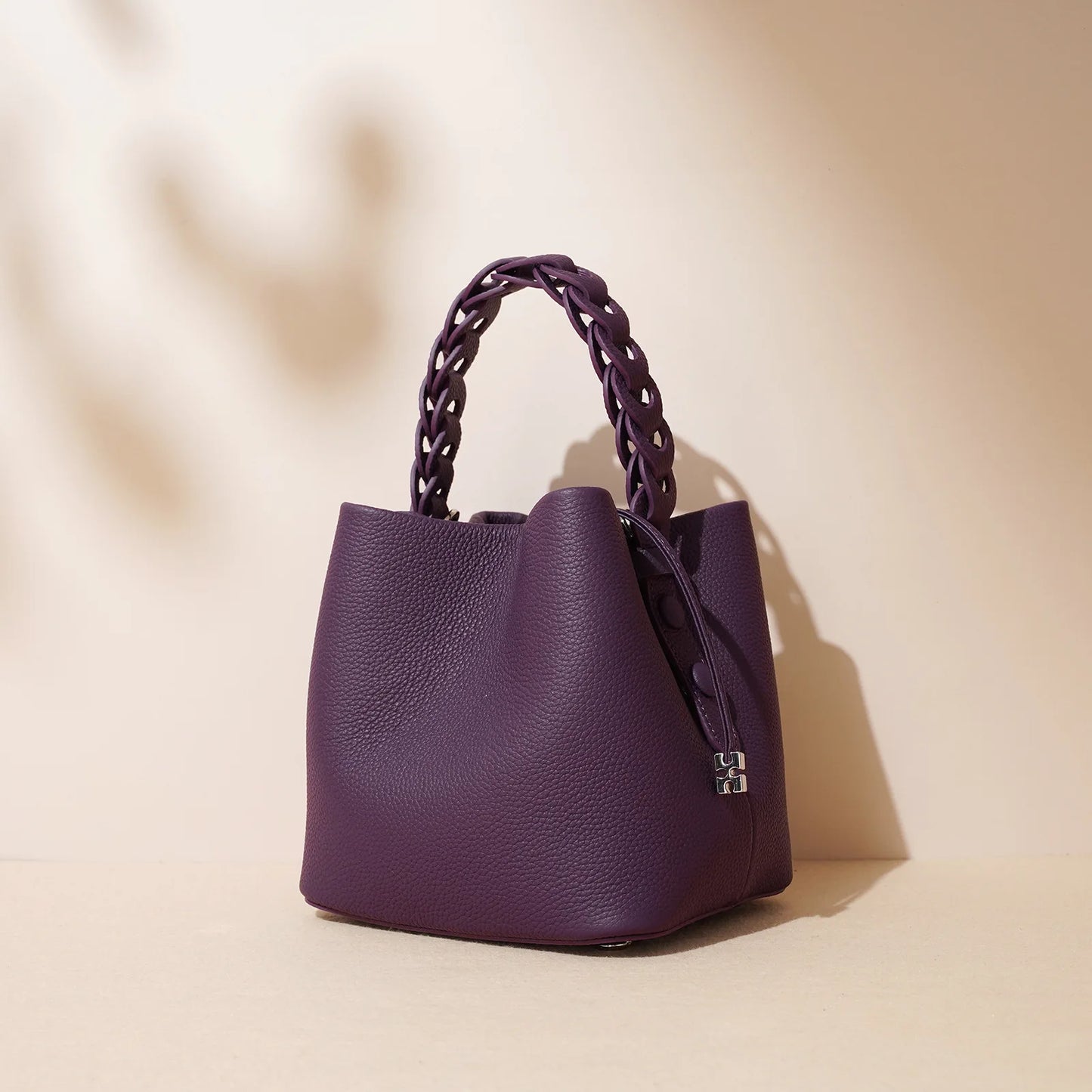 Genuine Leather Bucket Shoulder Bag