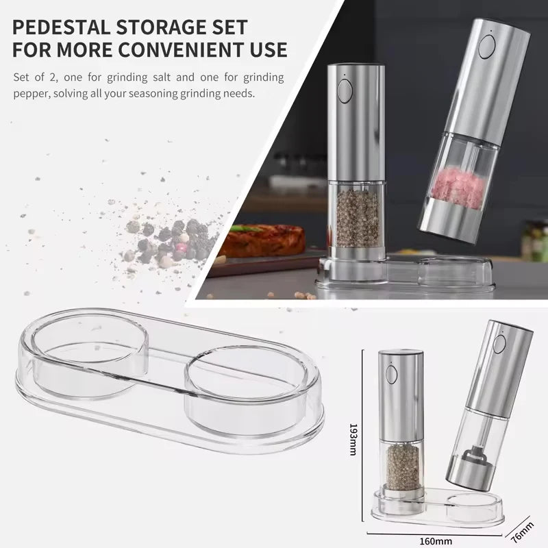 Electric Spice Grinder Set with Charging Base