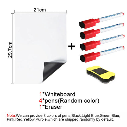 A4 Magnetic Dry Erase Whiteboard Sheet for Fridge