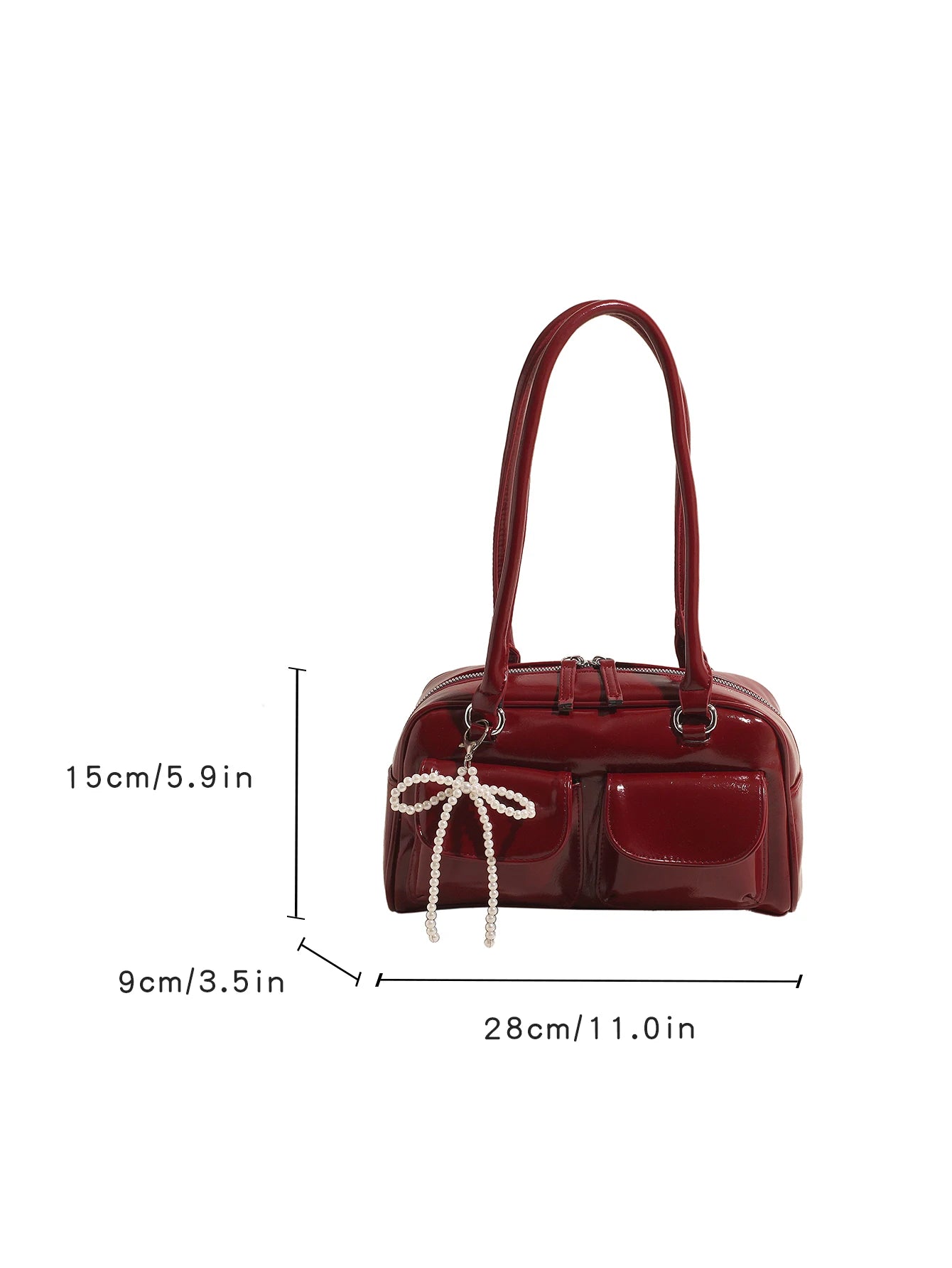 Bow Accent Shoulder Handbag
