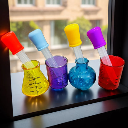 4 Colored Measuring Cups For Science Experiments