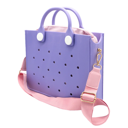 Waterproof EVA Tote Bag with Charm Holes