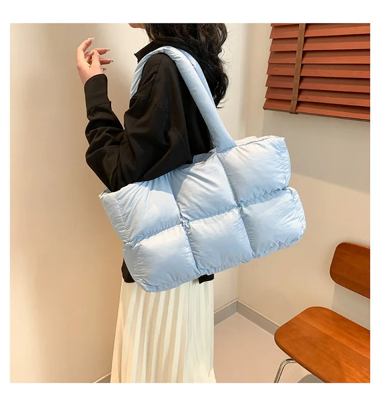 Quilted Large Capacity Tote Shoulder Bag