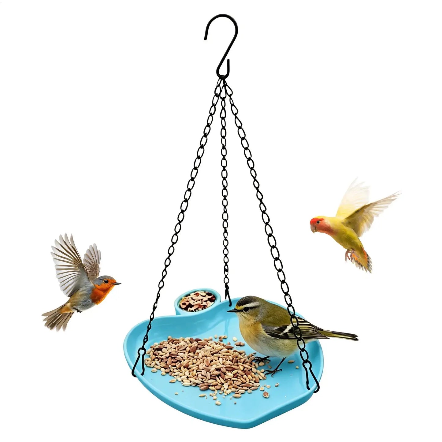 2-in-1 Hanging Bird Feeder & Bath Tray
