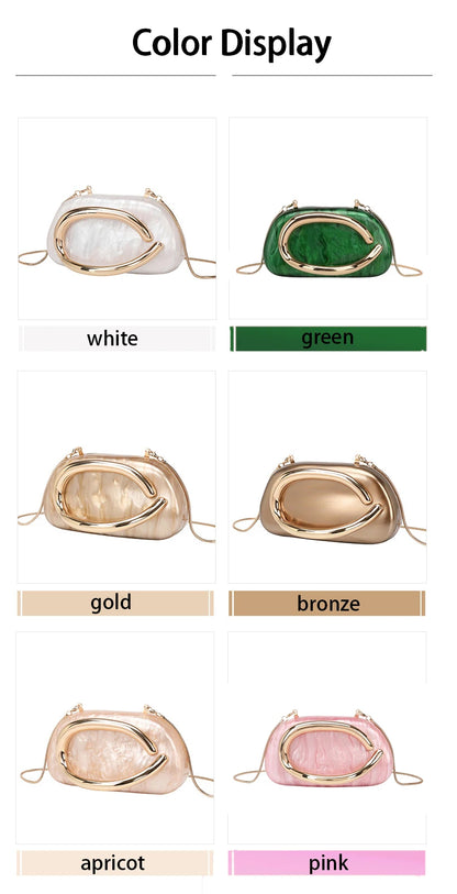 Luxury Metallic Evening Clutch Bag