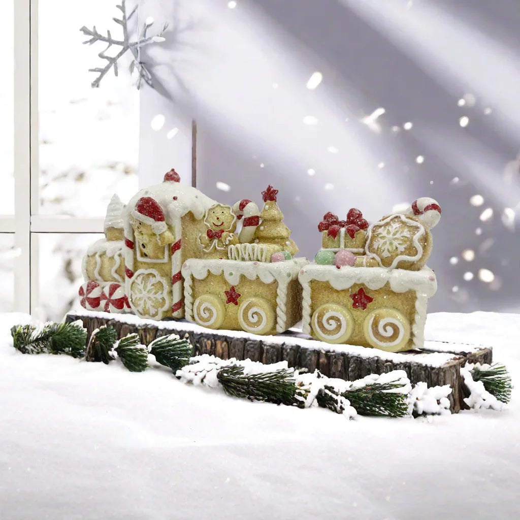 Gingerbread Christmas Train Ornament