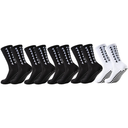 Non-Slip Athletic Grip Socks 5 Pairs