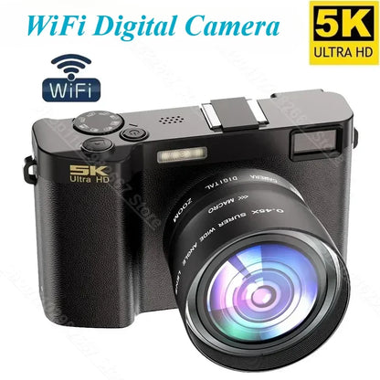 5K Professional Digital Camera Wide Angle Digital Zoom 64MP Camcorder