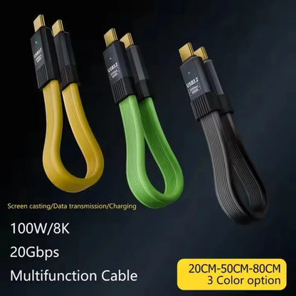 PD100W USB-C to USB-C Short Fast Charging Cable
