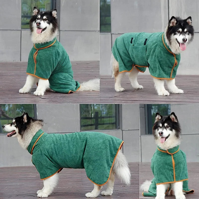Microfibre Dog Drying Bathrobe Towel