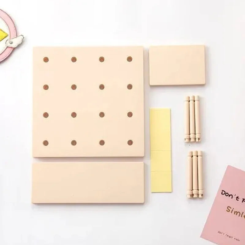 Wall-Mounted Pegboard Storage Shelf