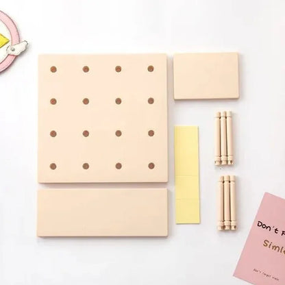 Wall-Mounted Pegboard Storage Shelf