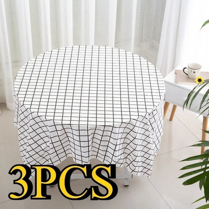 Disposable Checkered Plastic Tablecloth