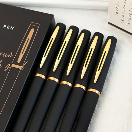 Black & Gold Gel Pens – 0.5mm Fine Tip