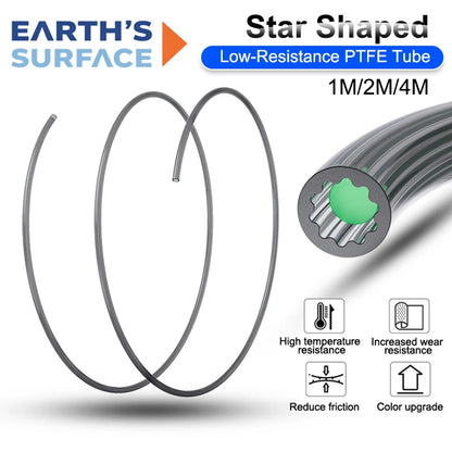 Star-Shaped PTFE Filament Guide Tube – 4mm OD
