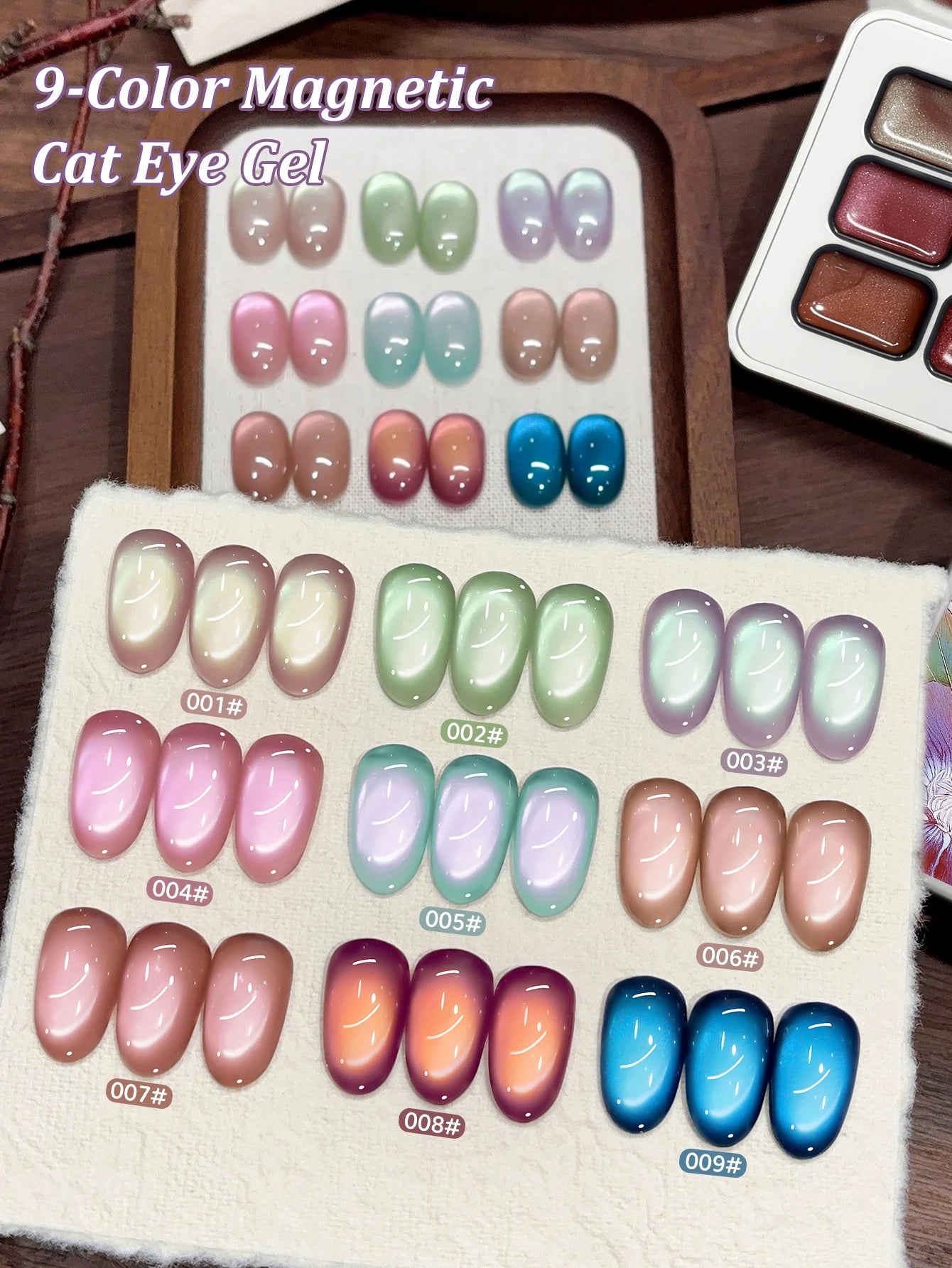 9 Color Semi-Solid Gel Nail Polish Set