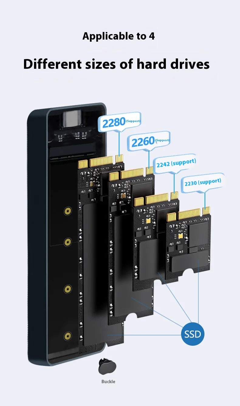 USB 3.2 Gen 2 NVMe & SATA M.2 SSD External Enclosure