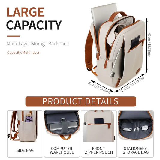 Simple Large Capacity Commuter Backpack