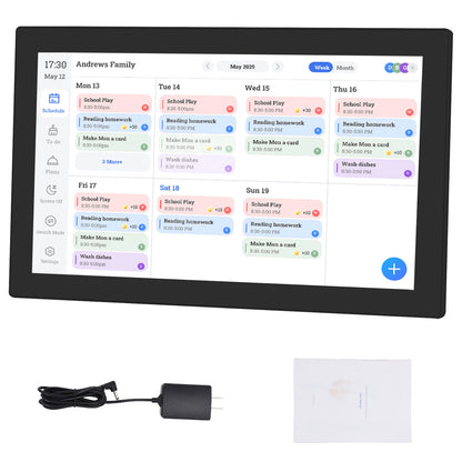 15.6" Smart WiFi Digital Family Calendar & Picture Frame