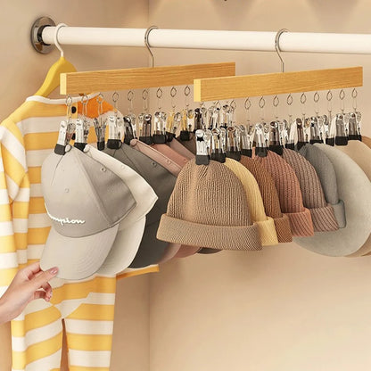 6 or 10 Clip Closet Storage Hanger