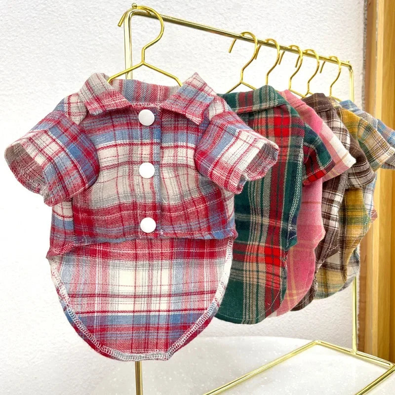 Classic Plaid Dog Shirt