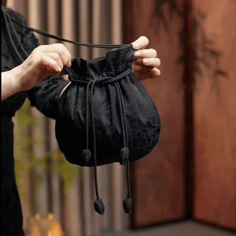 Silk Material Retro Handbags