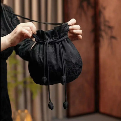 Silk Material Retro Handbags