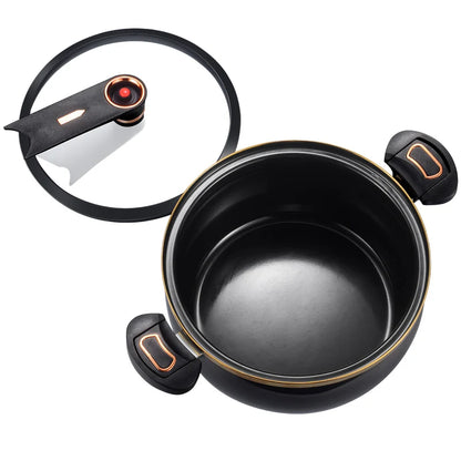 7L Non-Stick Micro Pressure Cooker with Glass Lid