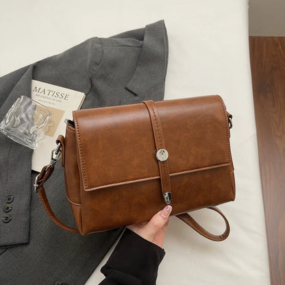 Vintage Flap Crossbody Satchel Bag