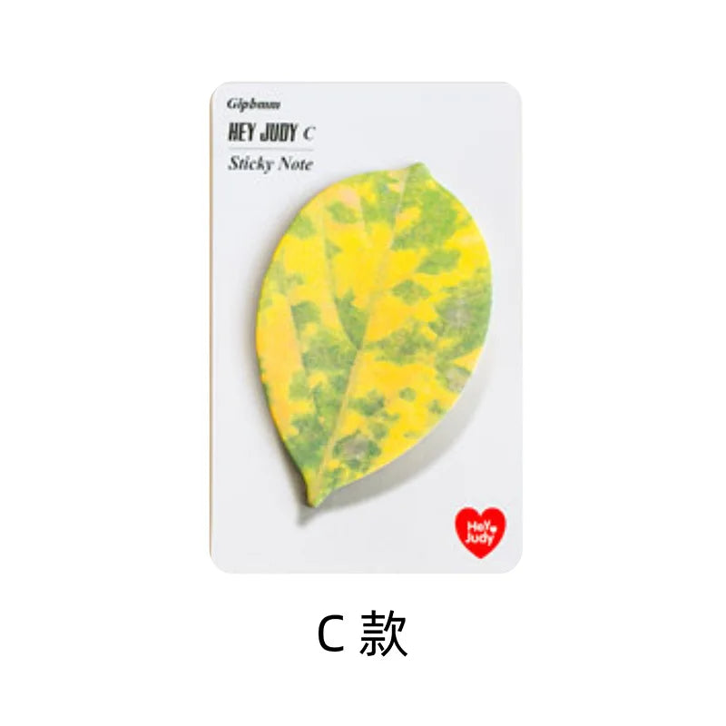 Leaf-Shaped Sticky Memo Notes