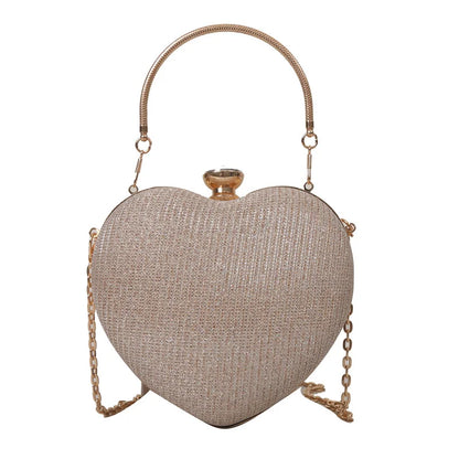 Heart Shape Evening Crossbody Bag