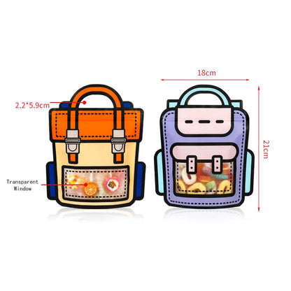 Tetp 50Pcs Schoolbag Candy Bags With Transparent Window