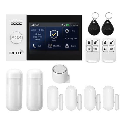 Tuya Security Alarm Kit with Touch Screen & Sensors