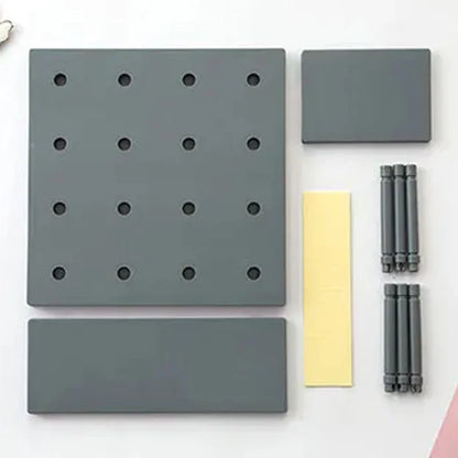 Wall-Mounted Pegboard Storage Shelf
