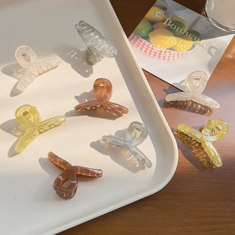 Mini Transparent Jelly Hair Claw Clips