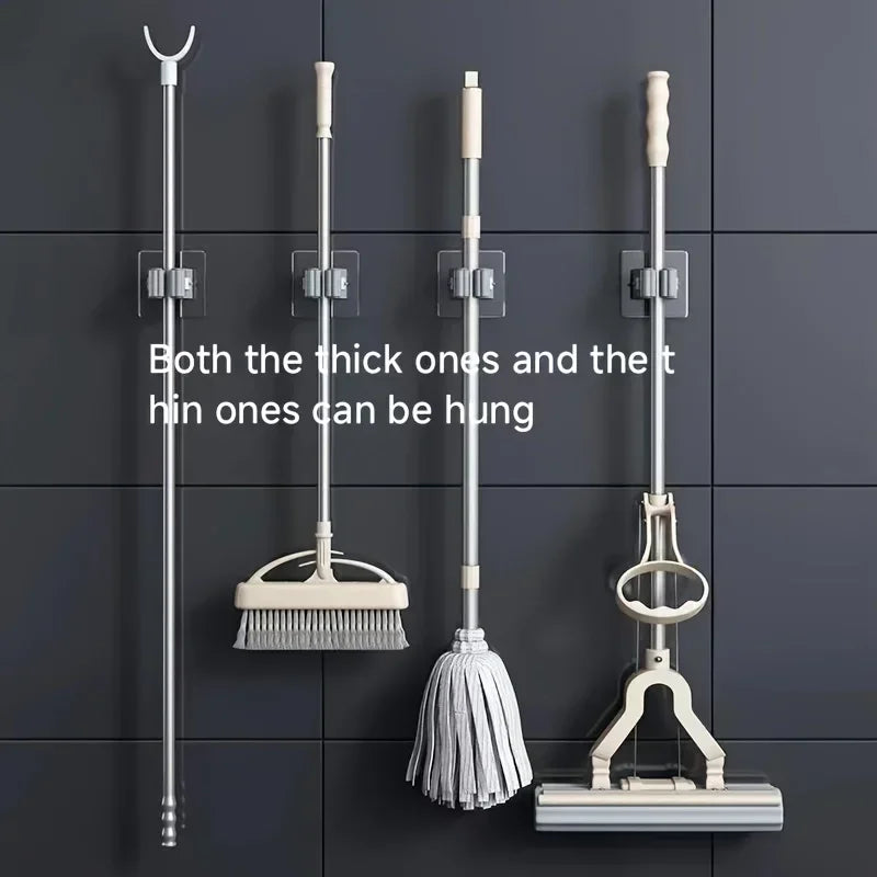 Wall Mounted Mop & Broom Holder Set