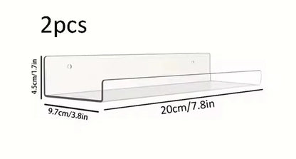 Clear Acrylic Floating Wall Shelf Set